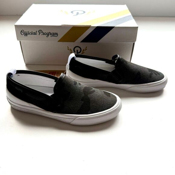 NWT Official Program big boy’s canvas slip on sneakers in camo/black/white Size - Picture 9 of 13